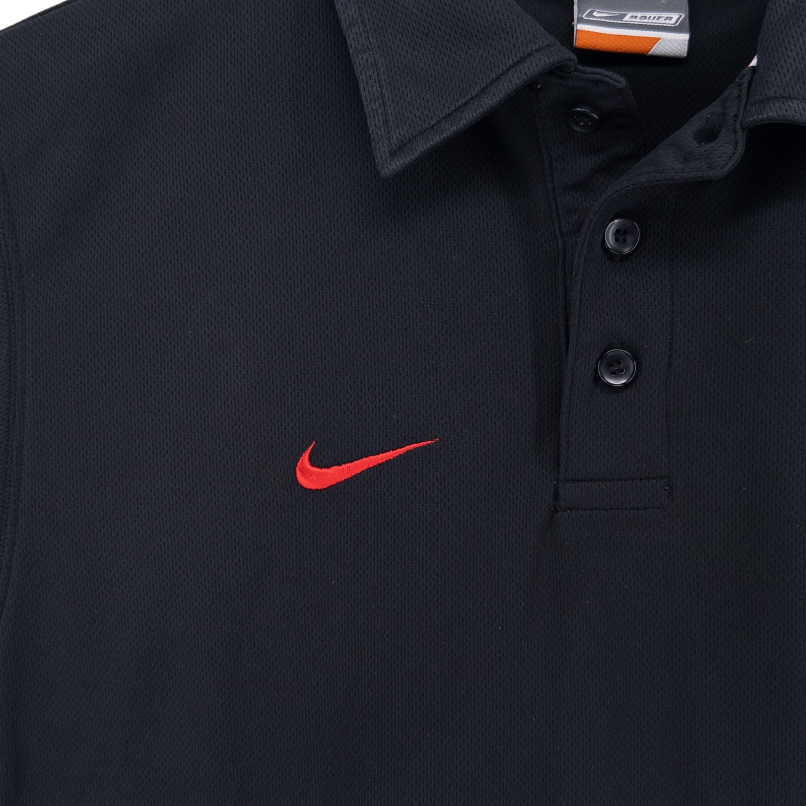 VTG Nike Bauer Men’s Medium Polo Shirt Black Canada Hockey Short Sleeve Olympics