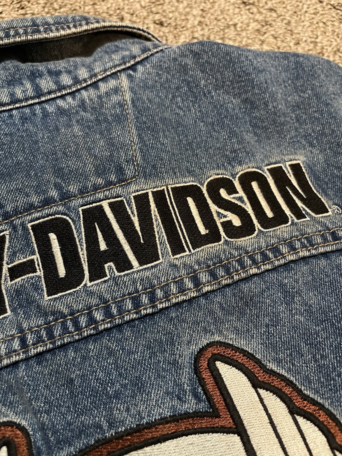Vintage Harley Davidson Jacket Mens Med Denim 1903-2008 105th Anniversary Coat