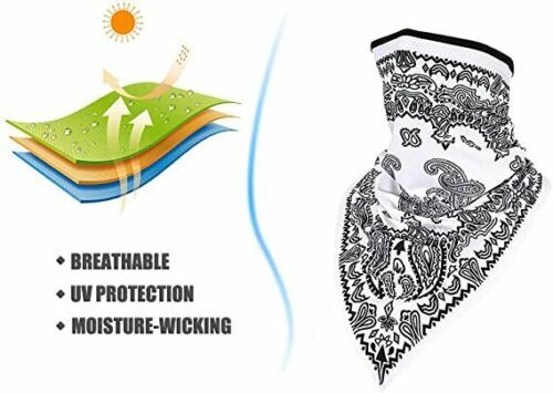 2x Motorcycle Face Mask Balaclava Scarf Bandana Neck Gaiter Headwear Mouth Cover