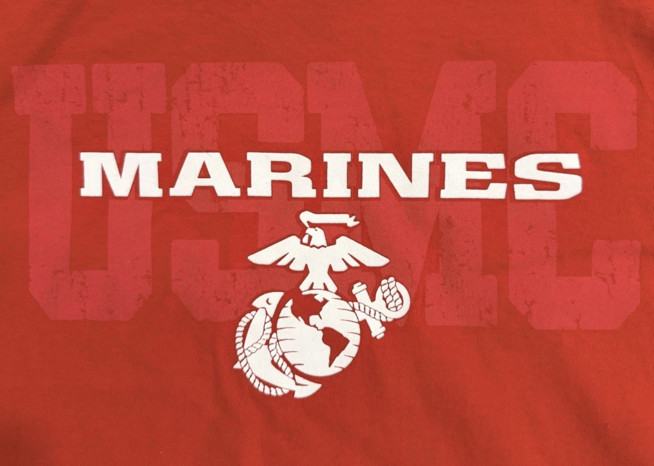 UNITED STATES MARINE CORPS -“USMC MARINES” – Red T-Shirt -Sz S / SMALL – NWT!
