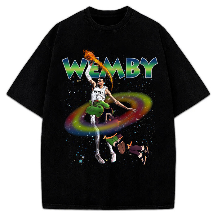 Victor Wembanyama Wemby Space Jam Monstar Dunk 90’s Vintage Style T-Shirt