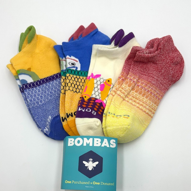 BOMBAS 5 Pairs Women’s honeycomb Ankle Socks Cushion 5 Color Mix Size Med 8-10.5