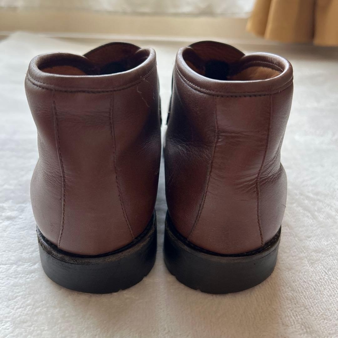 GUCCI Horsebit Chukka Boots Brown Leather Size 39 (24cm) 061116d