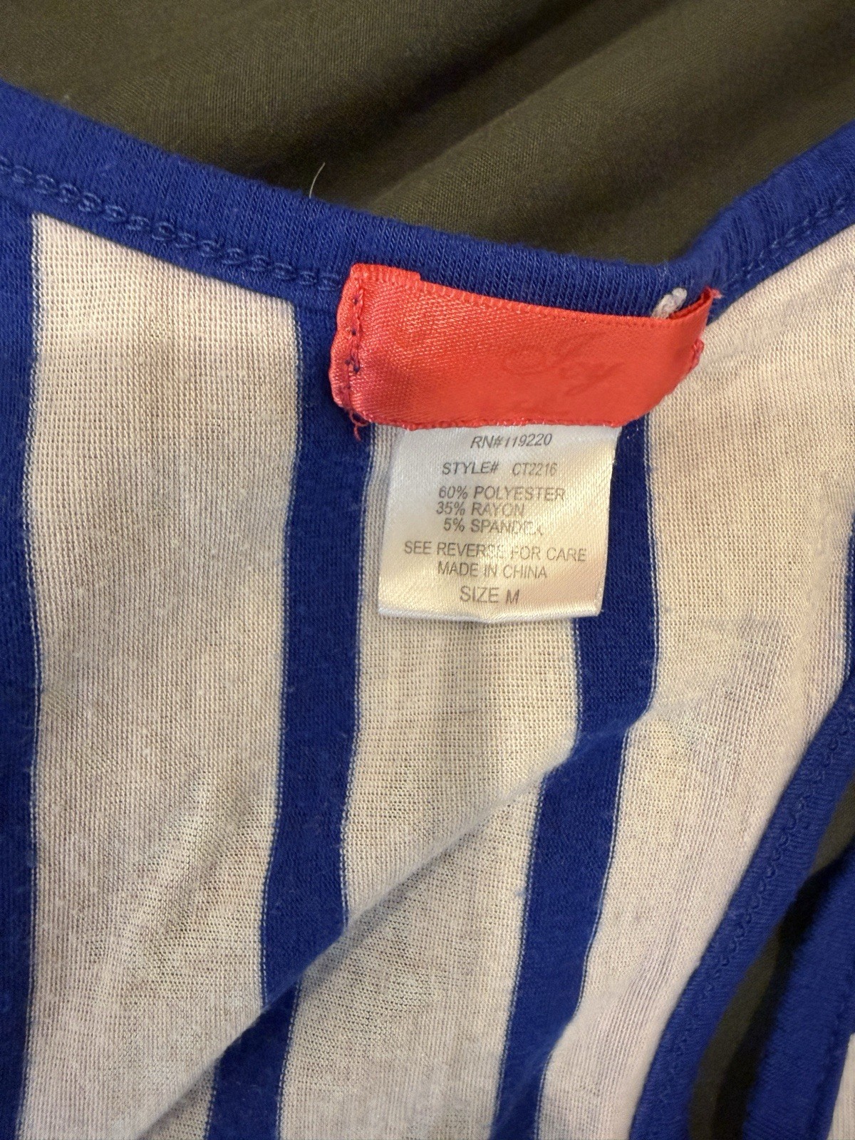 Women’s Blue And White Tank Top Size M Medium In Great Condition