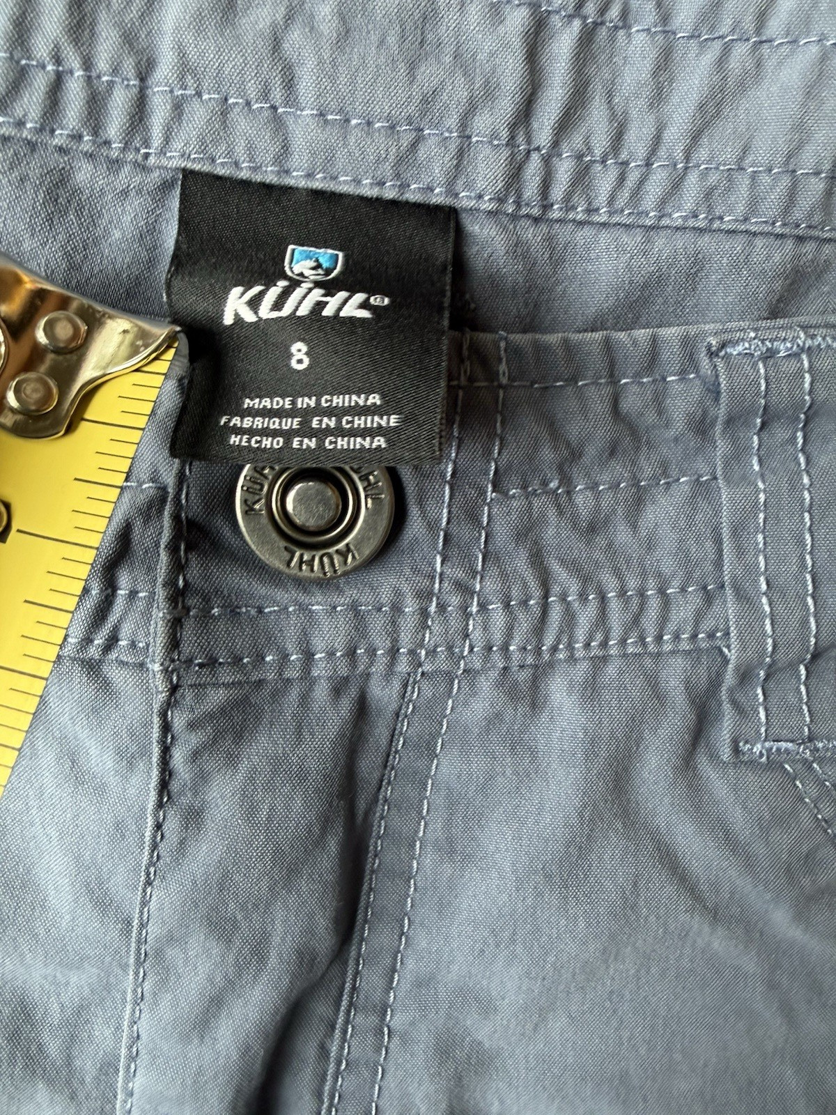 Kuhl Hiking Shorts Blue Size 8 Outdoor Camping Style #6078 Born in the Mountains