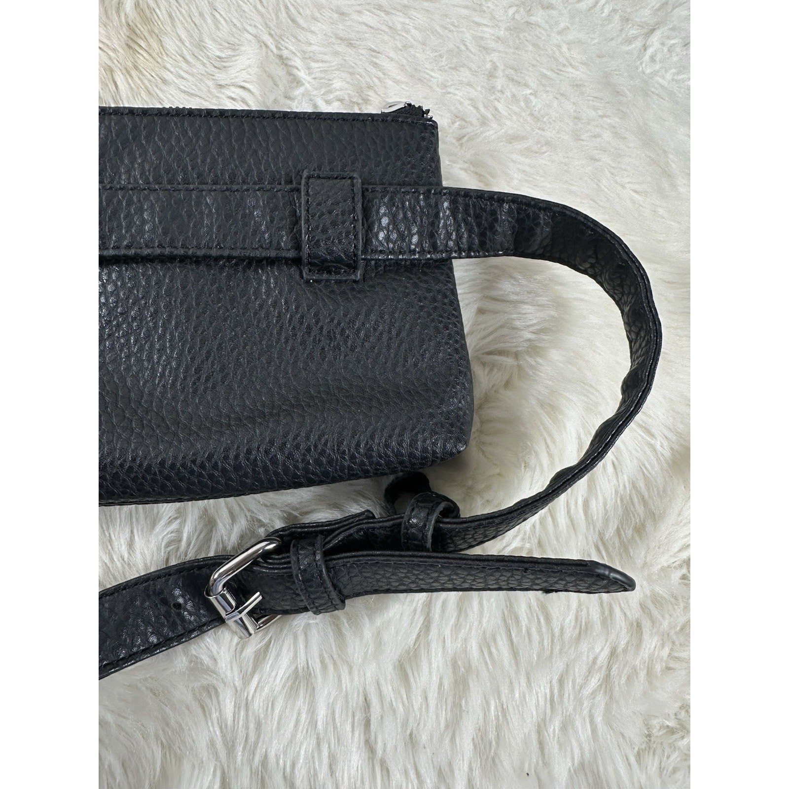 Co-lab Vegan Leather Belt Bag Crossbody Black Sustainable Faux Earthy Organic