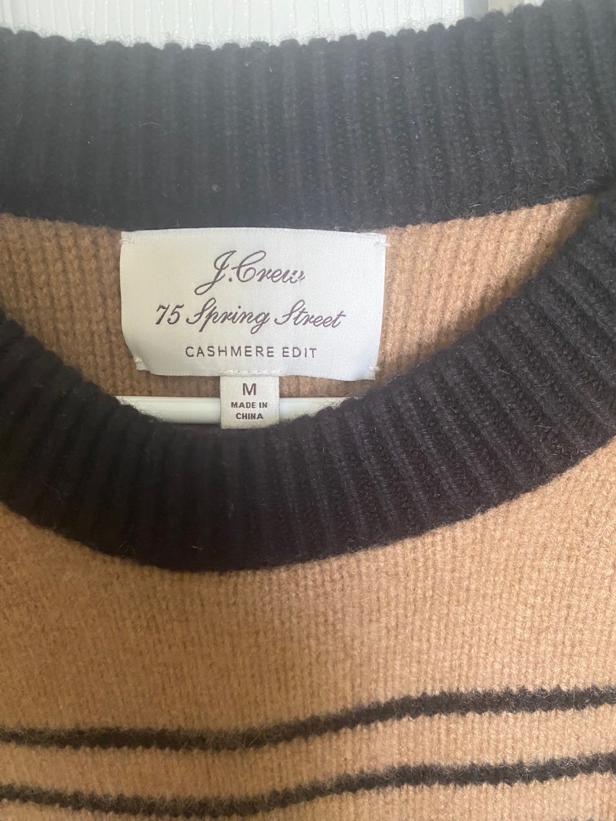 Womans J CREW 75 Spring Street Cashmere Edit Thick 100% Cashmere Sweater M