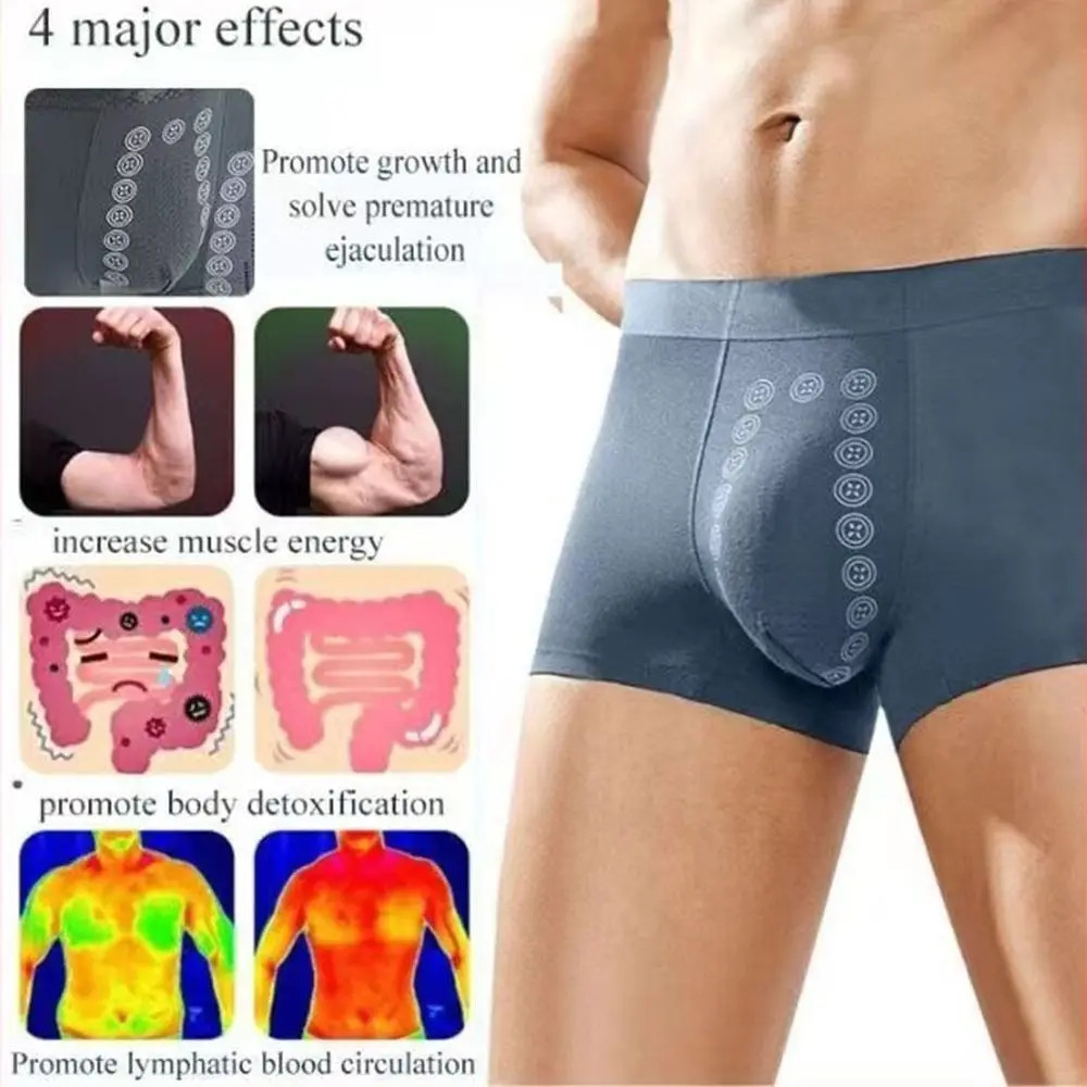 Polyester Men’s underwear Stretchable Fiber Magnetic therapy Men’s boxers