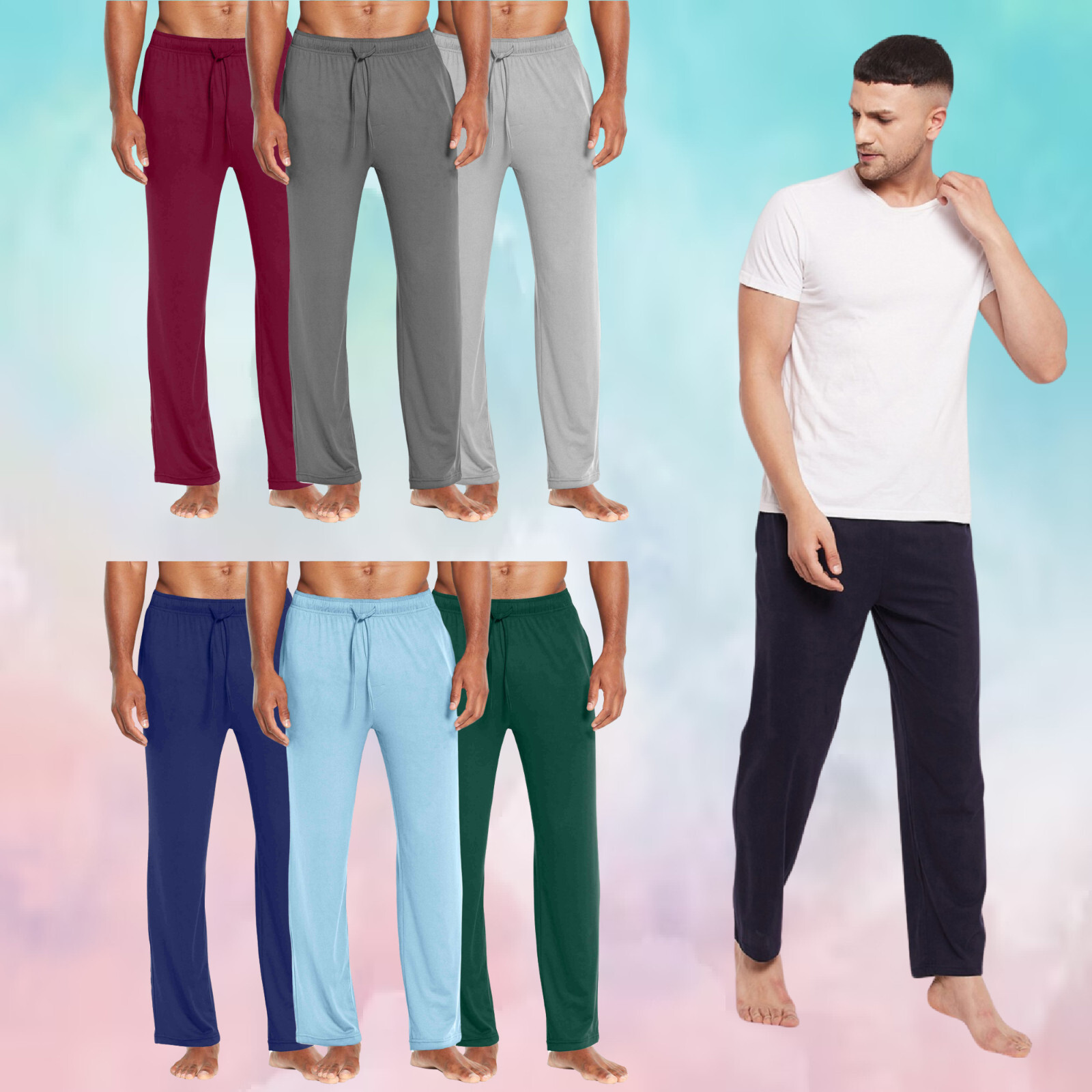 3-Pack New Men’s Classic Modern Fit Lounge Pants (Sizes: S-3XL) Free Shipping