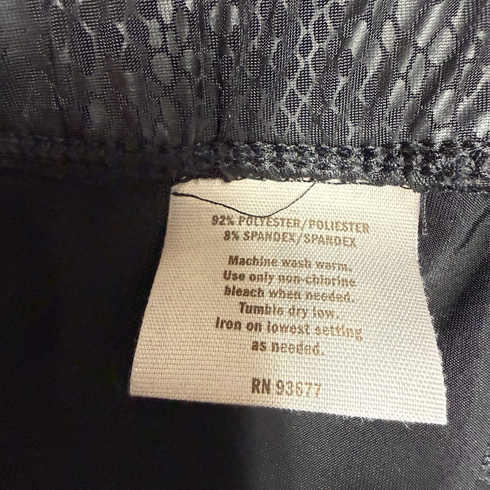 Decree Pants Black Polyester Spandex Blend XL Regular Women’s
