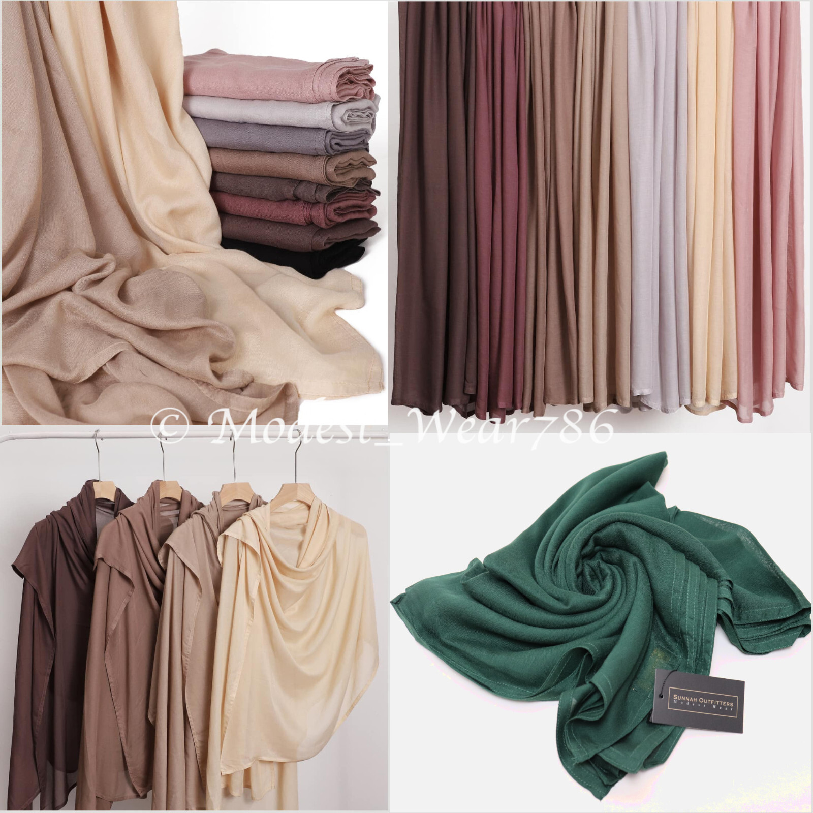 Lightweight Maxi Modal Hijab Scarf Shayla Shawl Muslim Headscarf 180×85