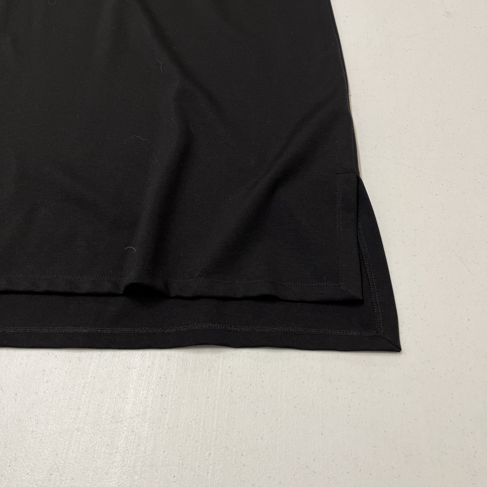 Eileen Fisher Dress Black Flex Tencel Ponte Size XL Capsule Minimalist Neutral