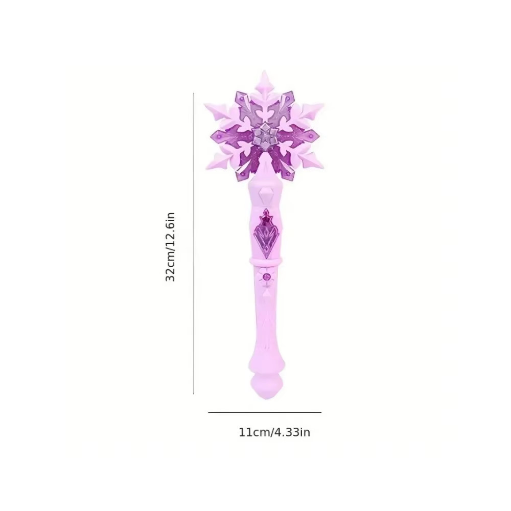 Funny Princess Light Up Snowflake Wand Flashing Snow Star Wands Children Toys