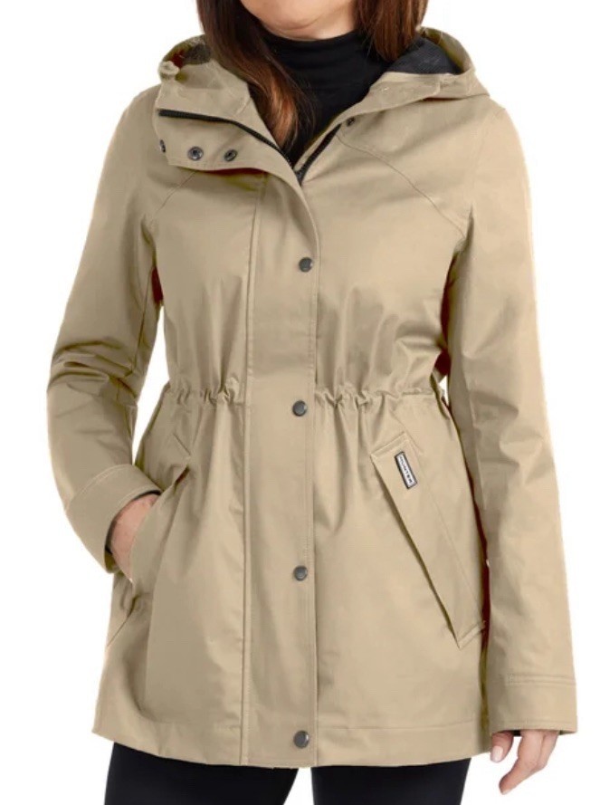 NWT Hunter Ladies’ Water Resistant Cotton Smock Jacket Tan (Almond) Size Medium