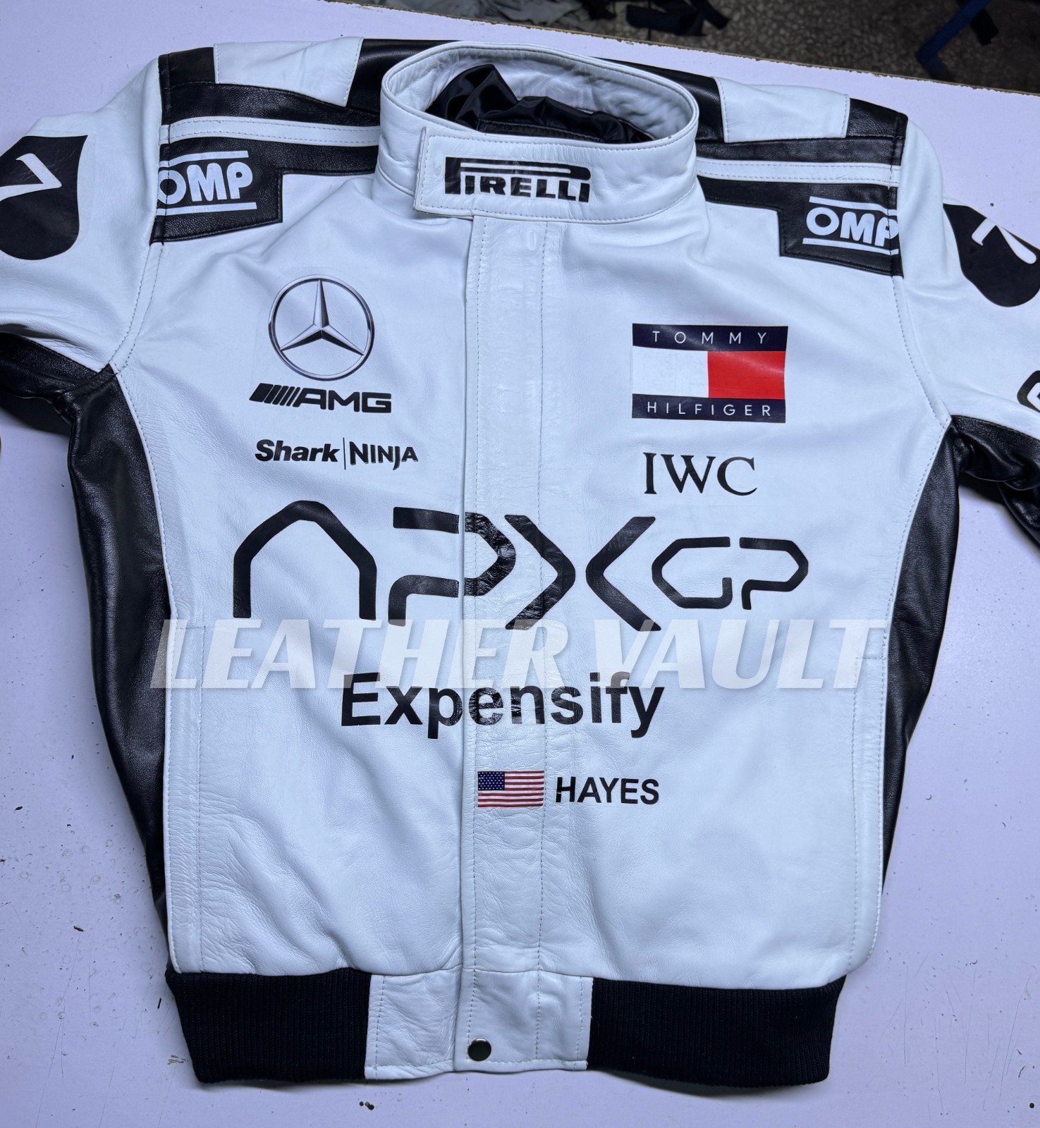 NEW MEN’S BRAD PITT F1 MOVIE 2025 Inspired Racer Leather Bomber Jacket Cosplay