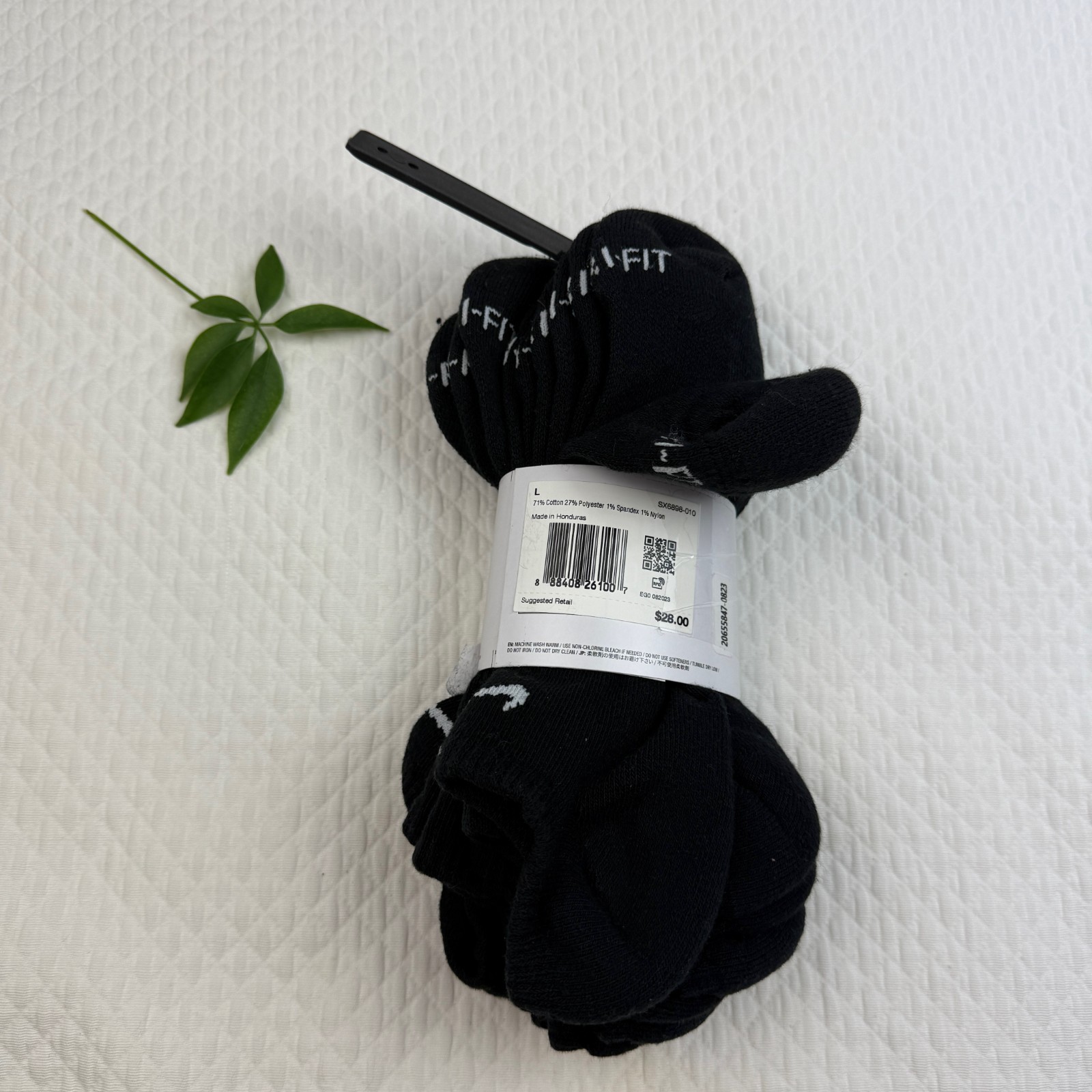 Nike 5 pairs Unisex Dri Fit Everyday Plus Cushioned No Show Socks Mens L 8-12