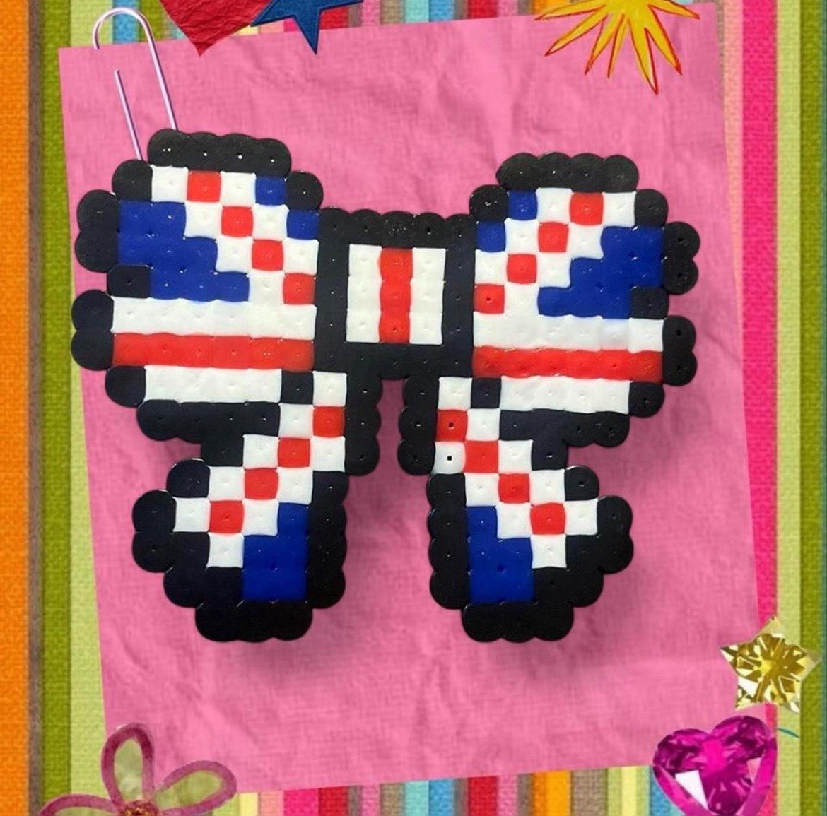 PERLER Australian Flag Bow HairClip