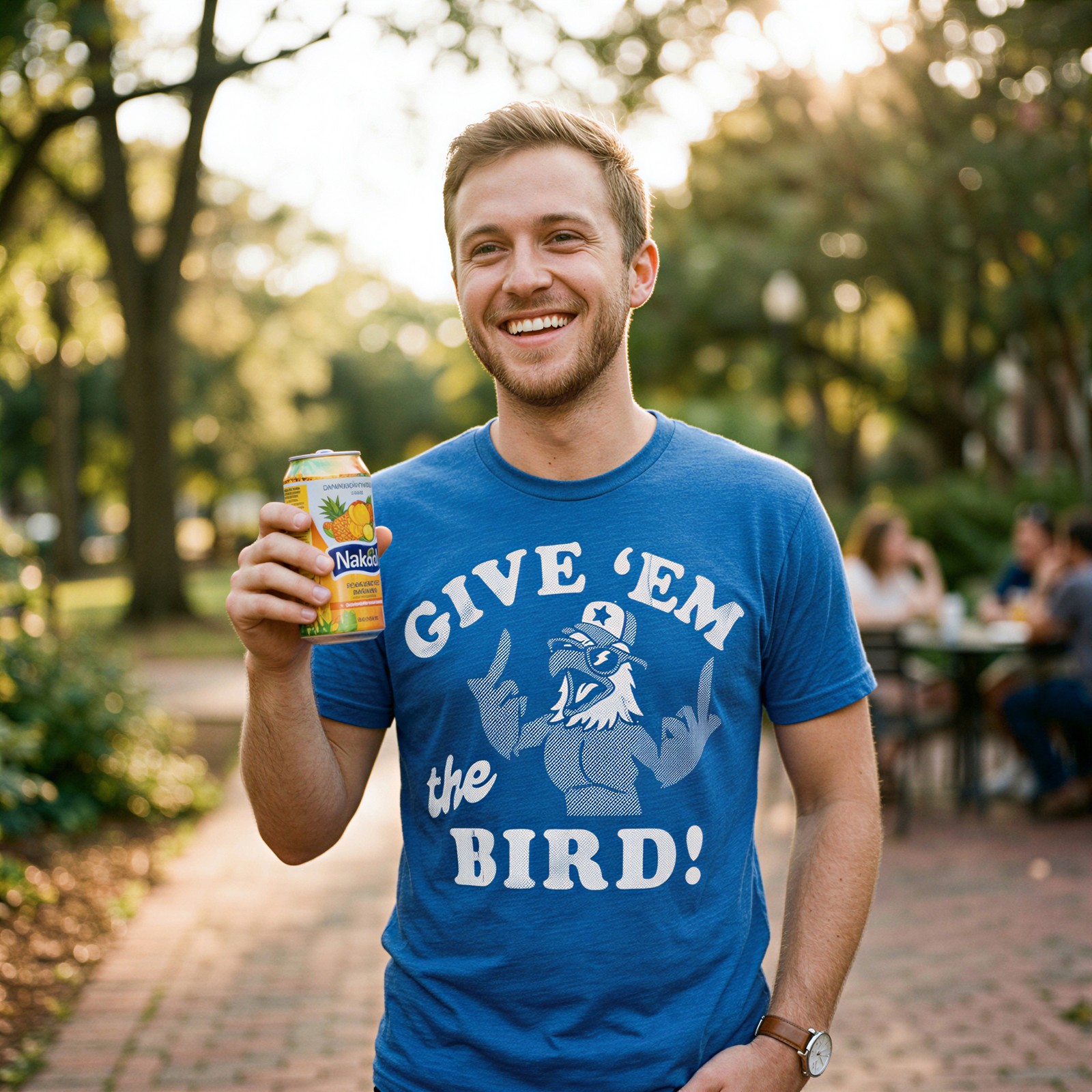 Mens Funny T Shirts Give Em The Bird Sarcastic Fourth Of July Graphic Novelty