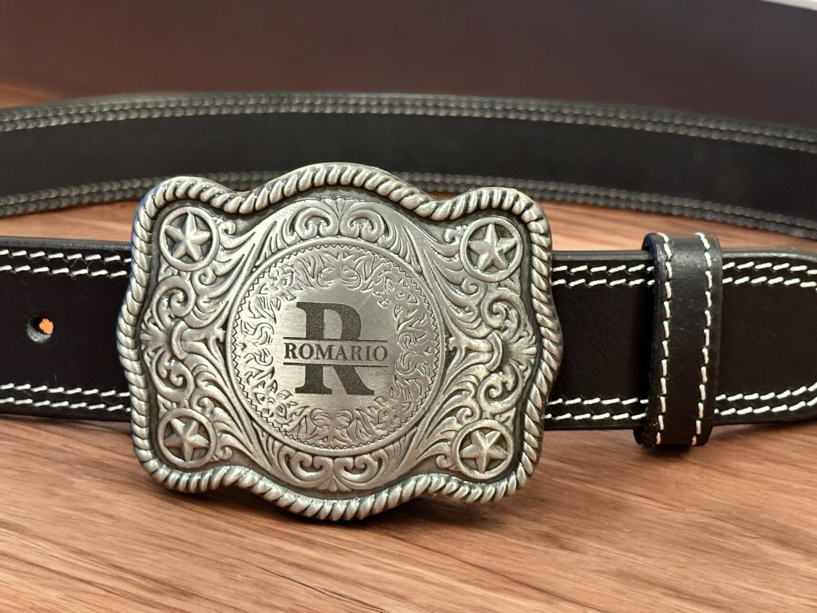 Engraved Belt Buckle Custom Personalized Monogrammed Western Buckle