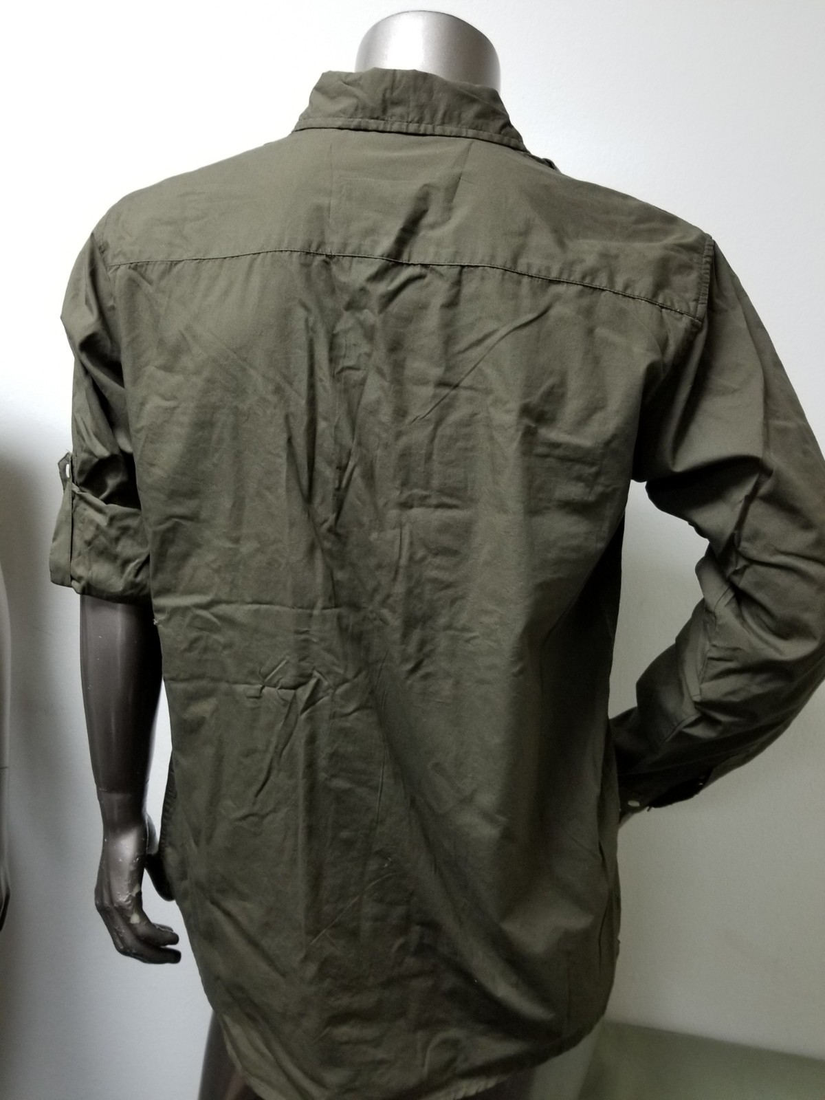 new Mens Open Trails button front shirt with roll up sleeves.
