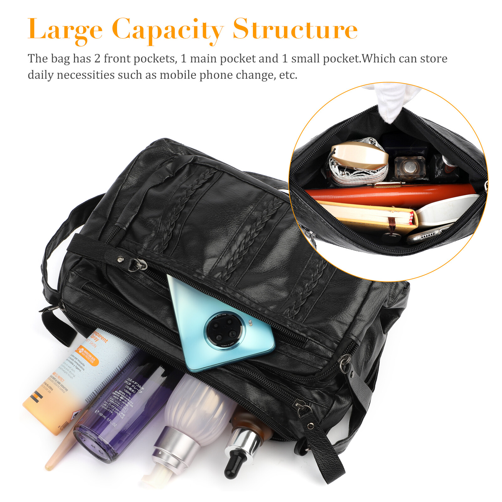 Women Large Cell Phone Purse Wallet Handbag Case Shoulder Bag Cross Body Pouch