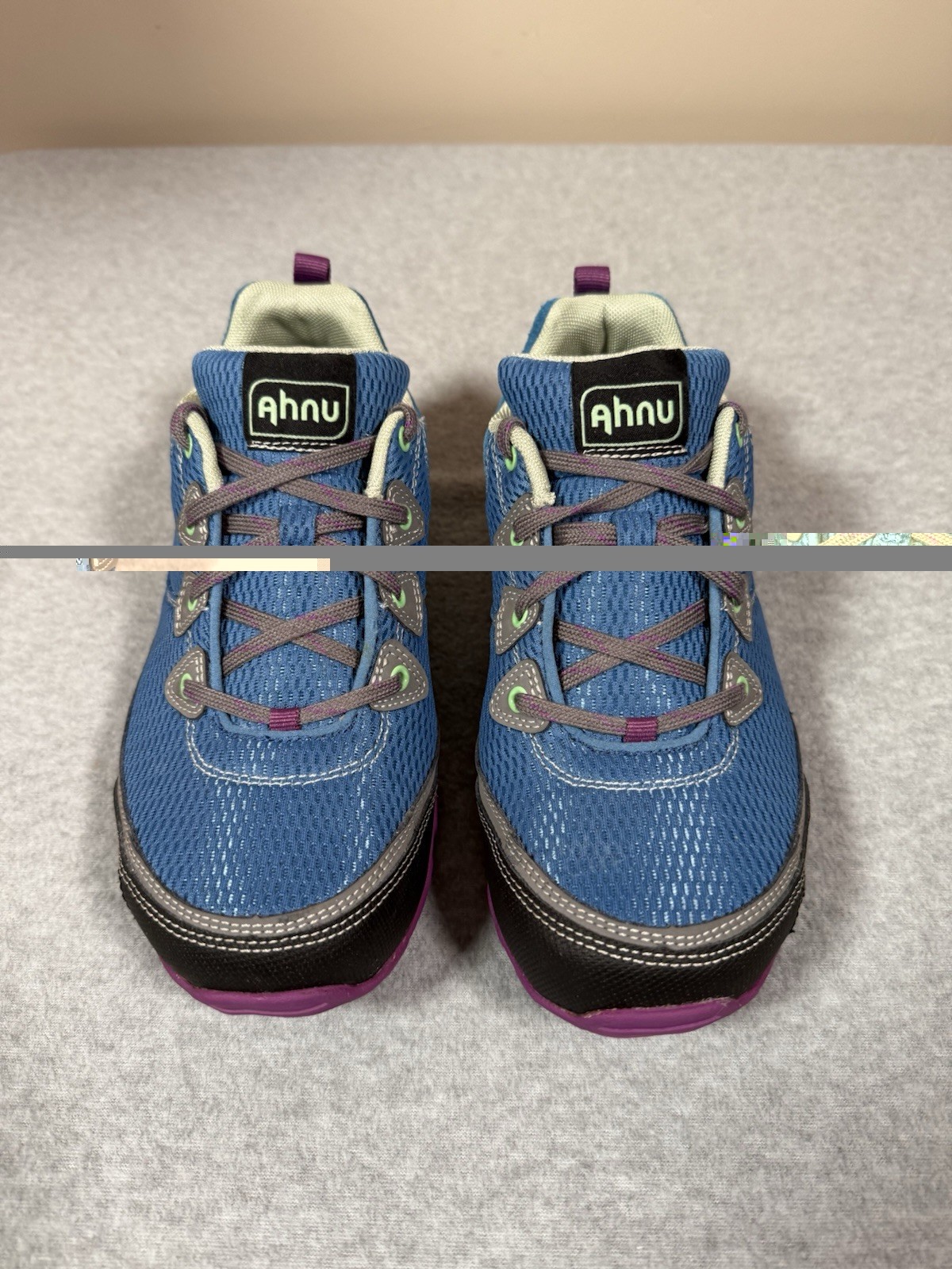 Ahnu Sugarpine Air Mesh Trail Hiking Shoes Womens Size 8 Vallarta Blue Vibram