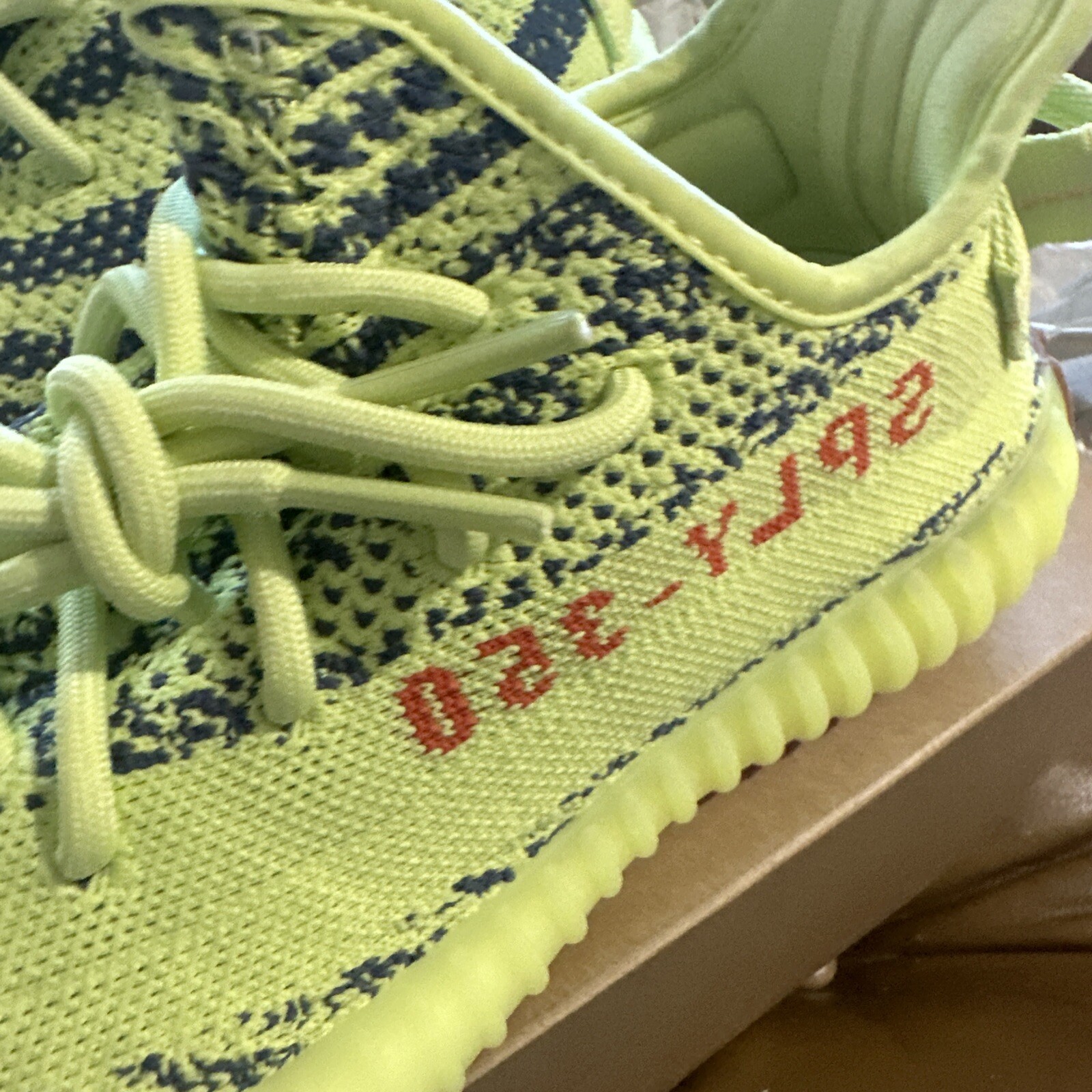 Size 5 Left And 6.5 Right – adidas Yeezy Boost 350 V2 Low Semi Frozen Yellow