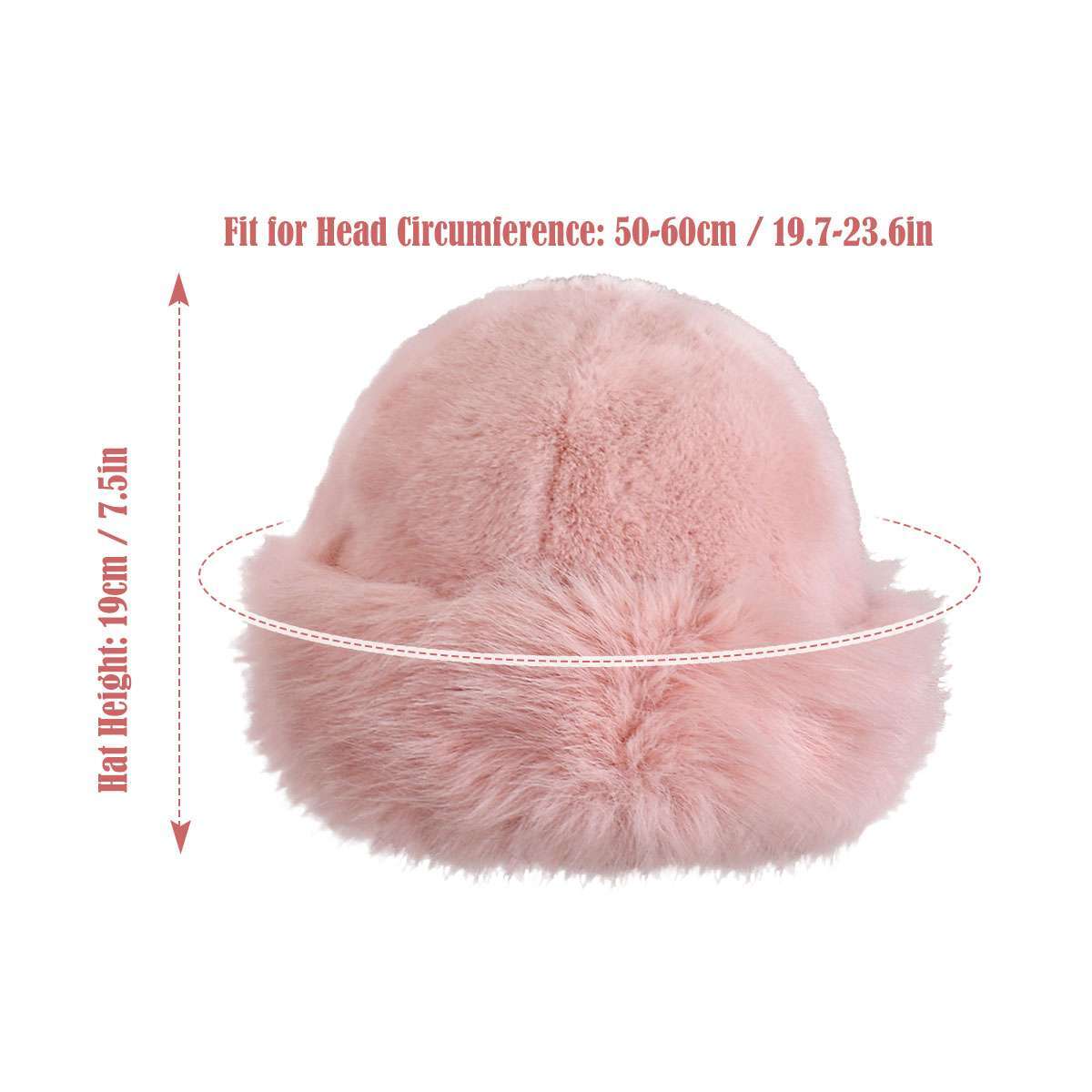 Fluffy Fur Fisherman Hat Women Winter Plush Ear Protection Cap Windproof Warm