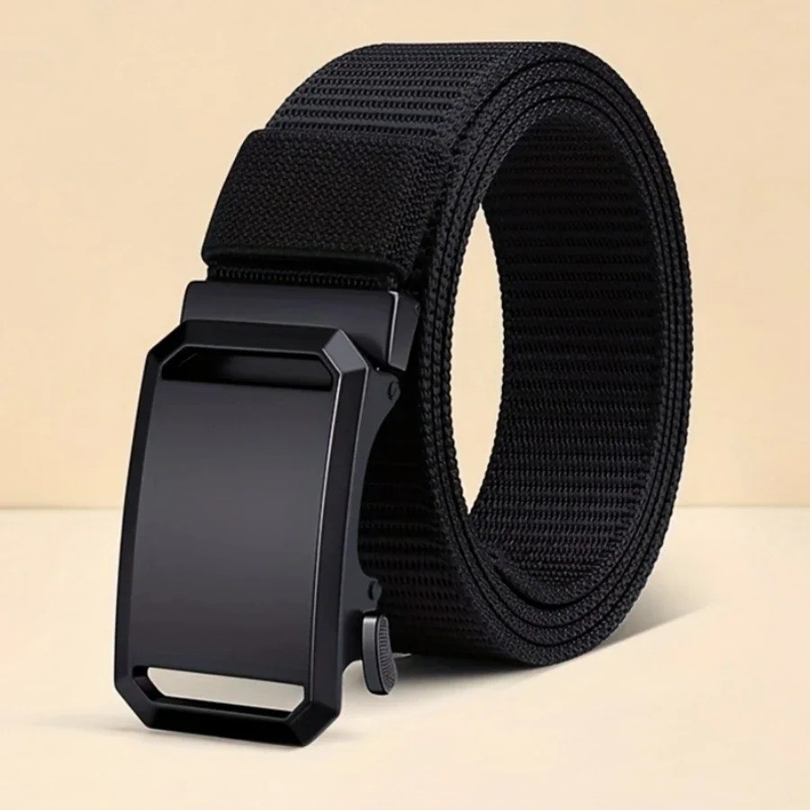 Mens Ratchet Belt Nylon Web Belts for with Automatic Slide Buckle Tactical Belt*
