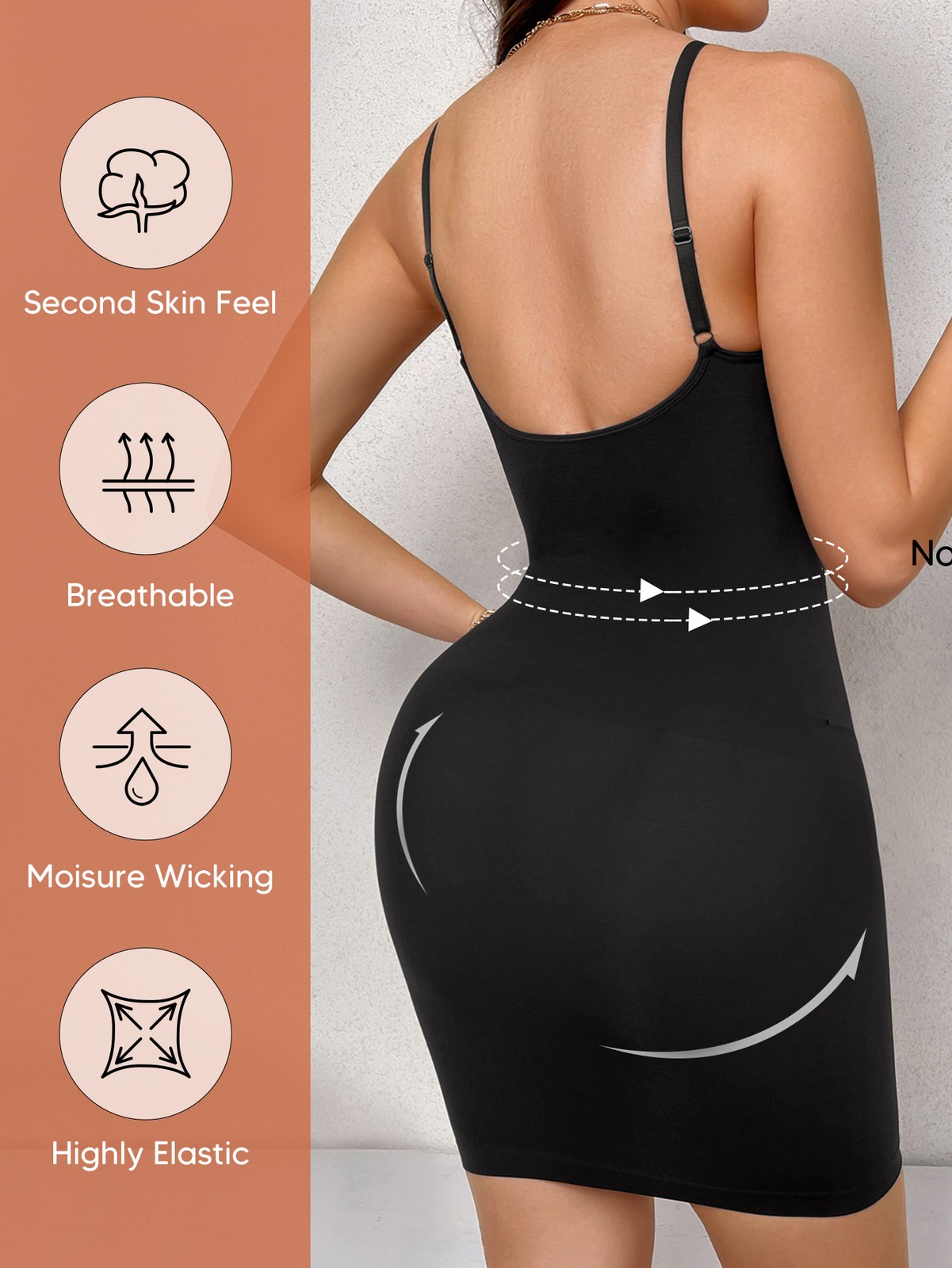 Women Slip Dress Shapewear Firm Tummy Control Full Body Shaper for Under Dresses