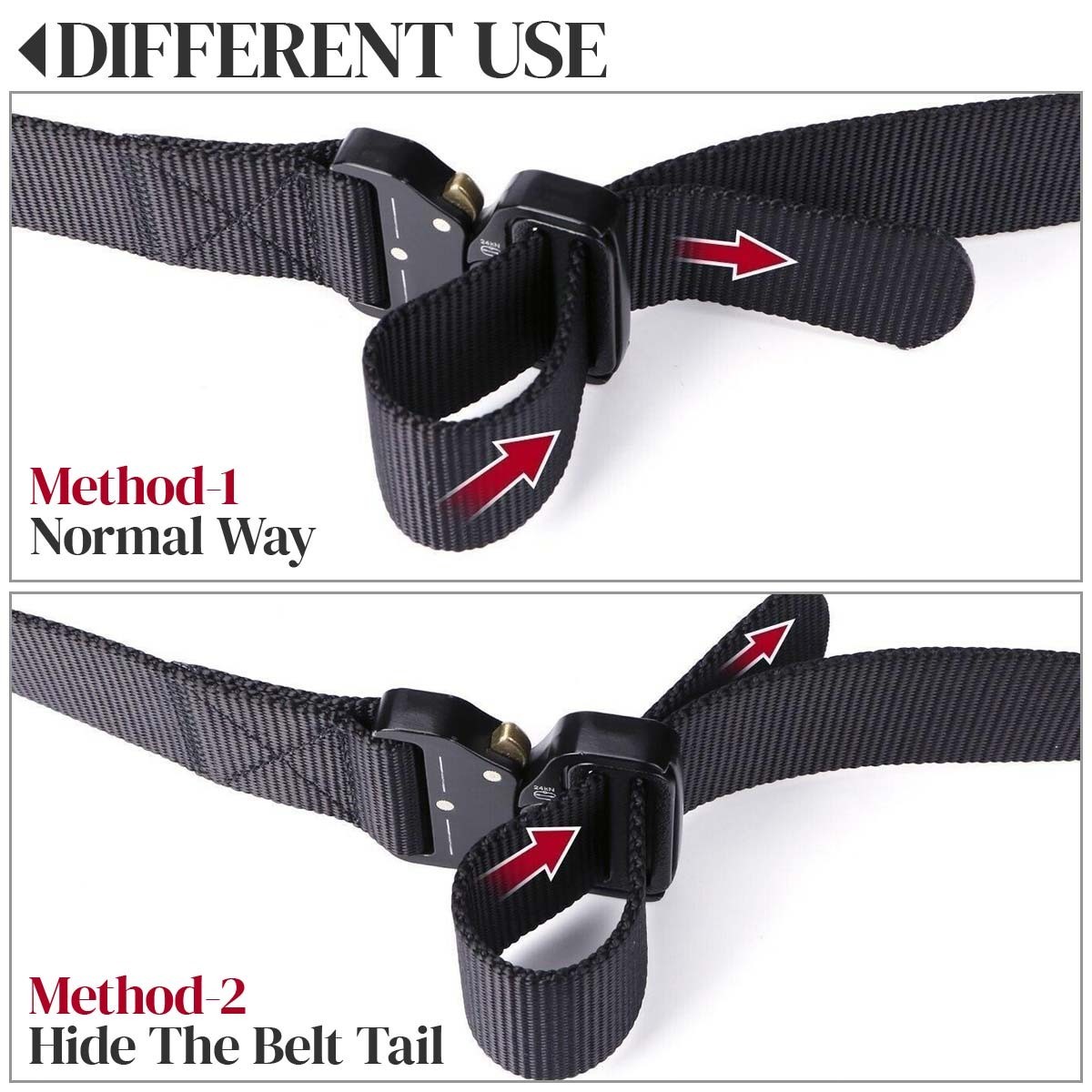Men’s Outdoor Tactics Waist Belt Multifunctional Buckle Nylon Military Belt