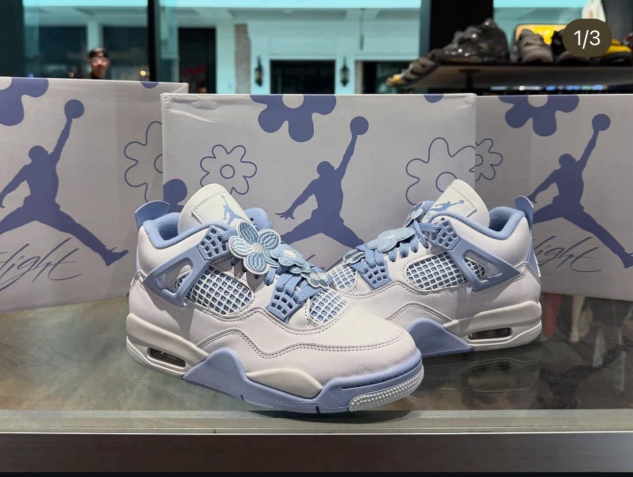 Nike Air Jordan 4 Retro Aluminum Forget Me Not HV0823-100 SHIP 5/3 Multiple Size