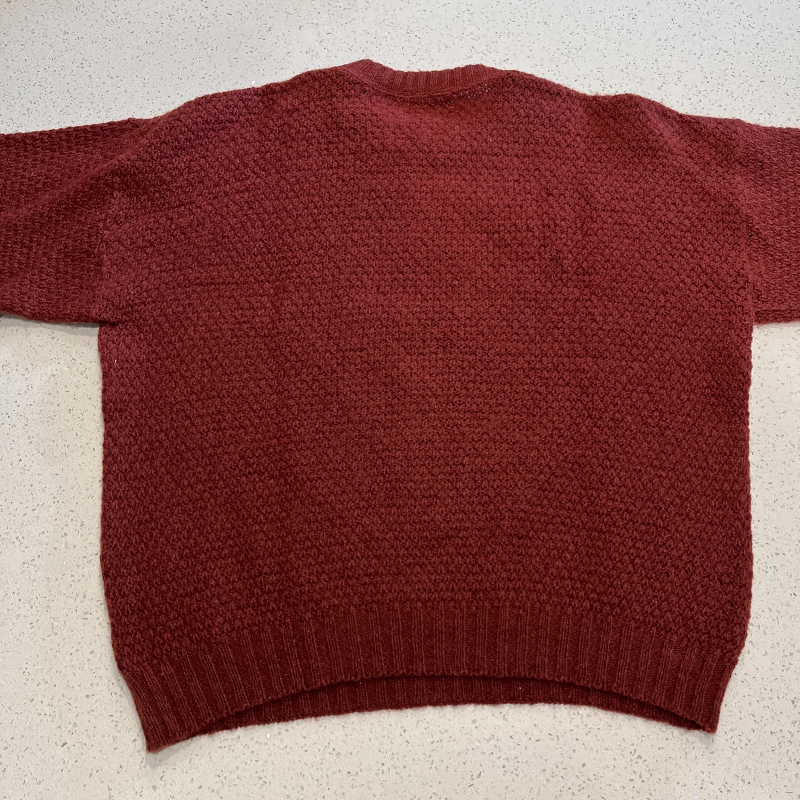 Vintage Birch Creek Sweater Mens XL Fisherman Wool Blend Made USA Thick