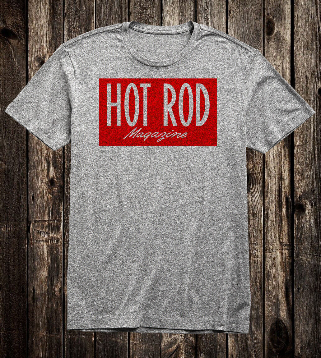 Retro Hot Rod Tee T Shirt 100% Cotton Speed Shop Drag Race Custom Rod Magazine