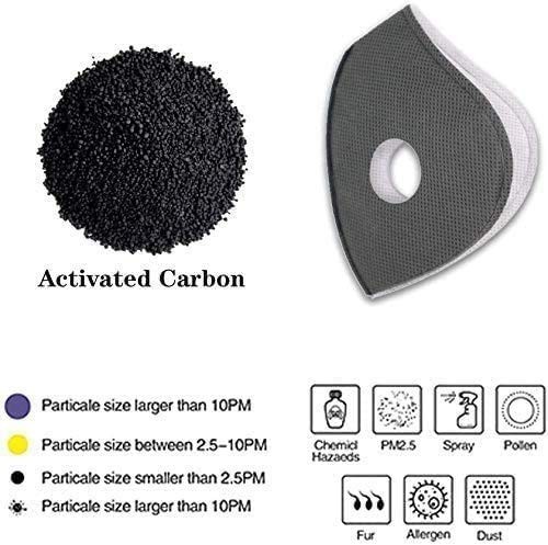 30 Pcs Activated Carbon Face Filters for Cycling Masks – Anti-Dust with 8 Valves