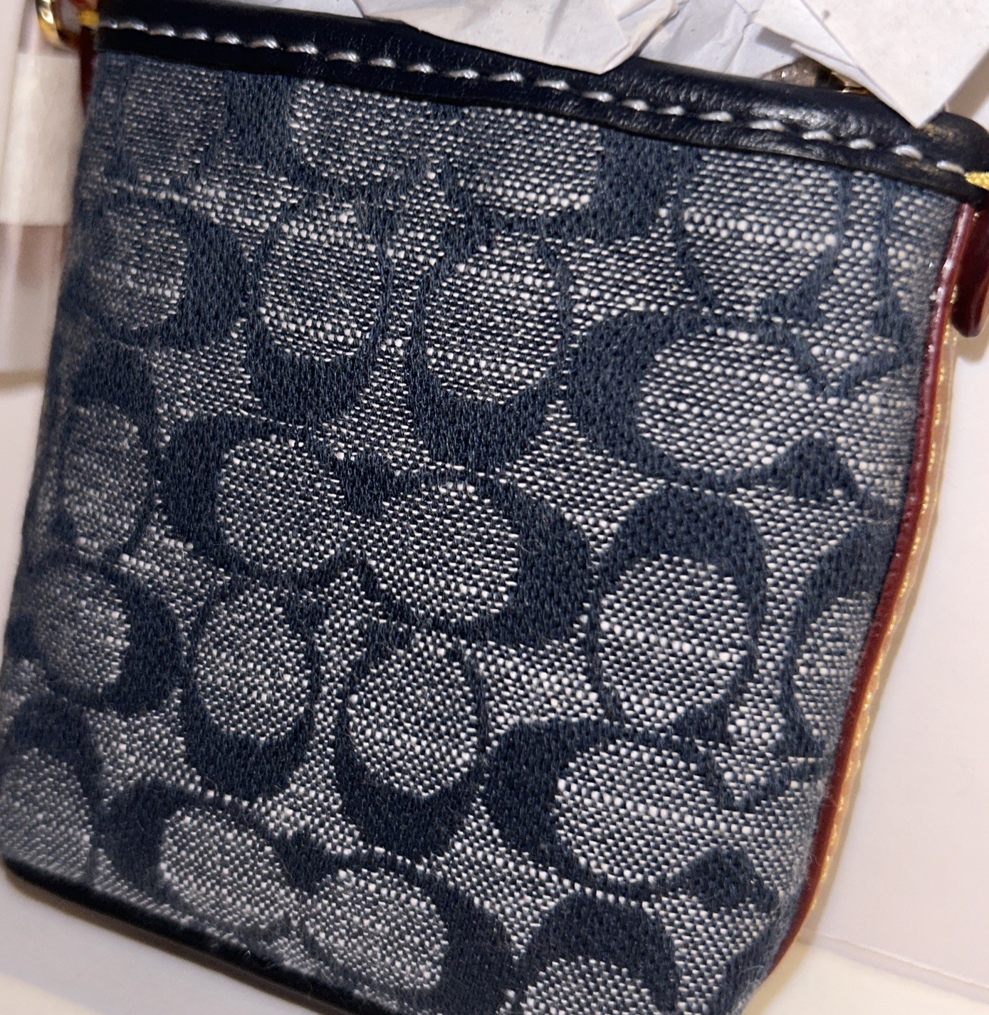 🐼💦 Coach C8223 🐼💦 Mini Val Duffle Bag Charm In Signature Chambray 🐼 D30o2