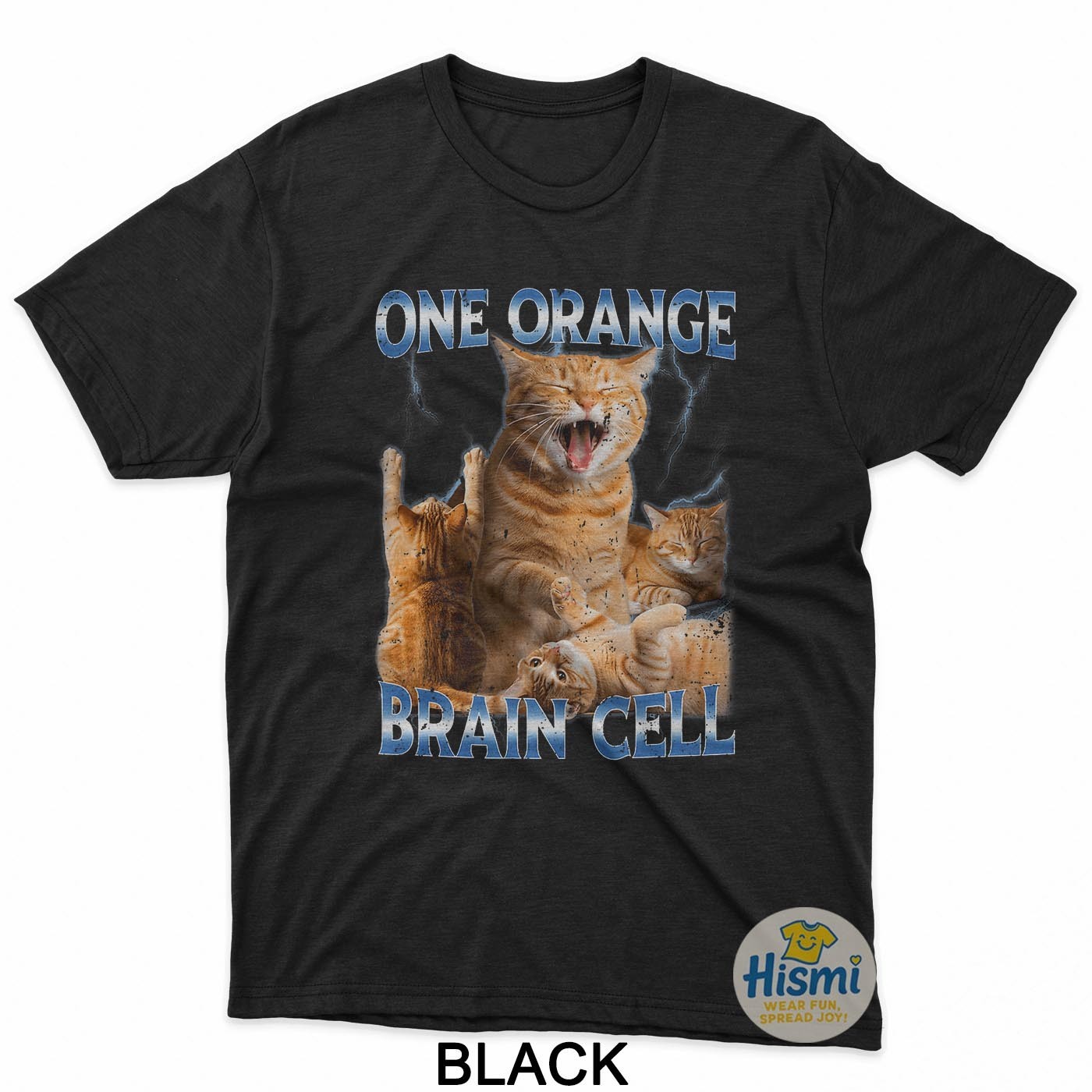 One Orange Brain Cell Funny Cat Meme Quirky Humor T-Shirt