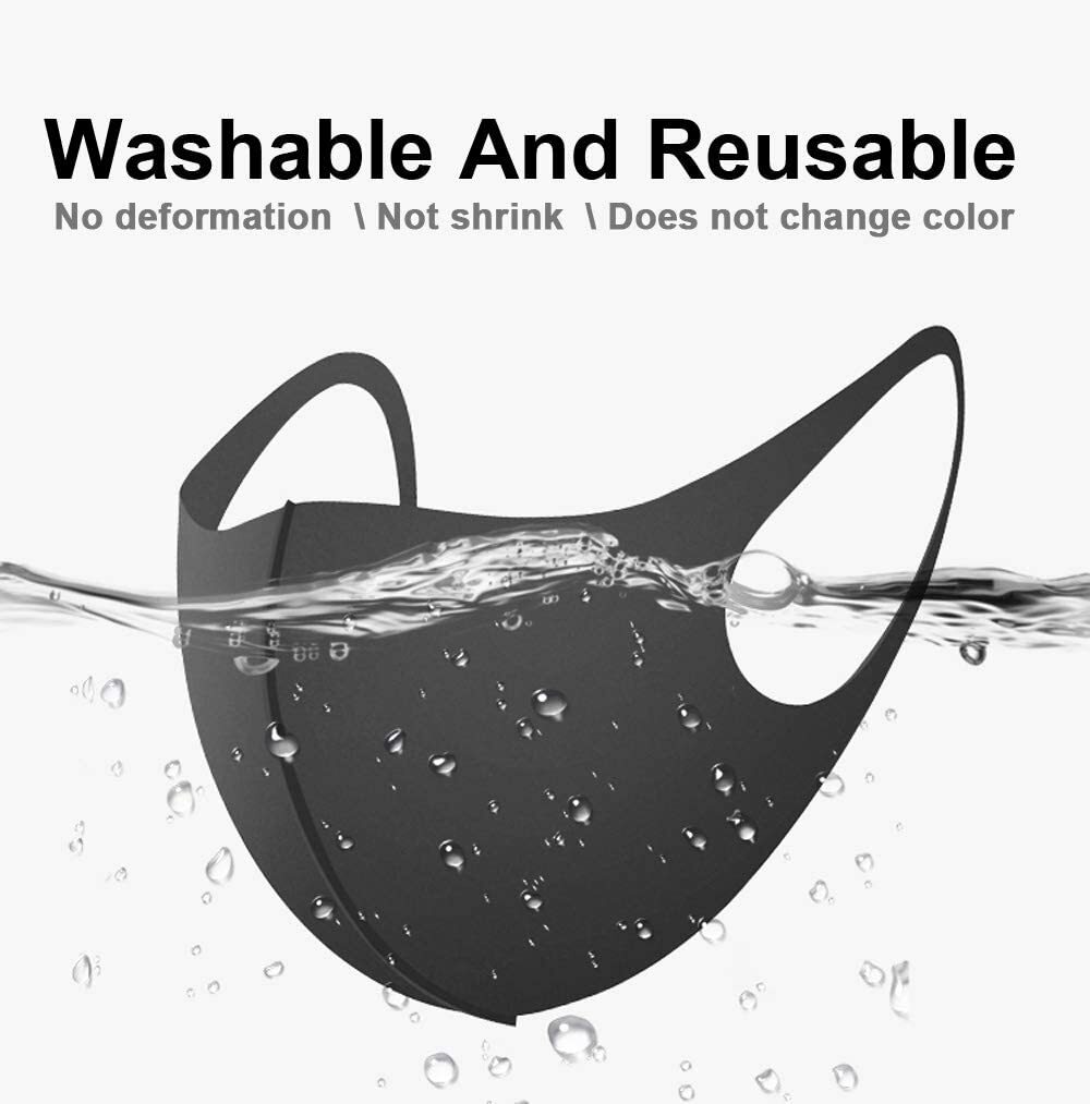 Washable & Reusable Fashion Face Black Mask (Unisex ) Mouth Cover ( Pack of 5 )
