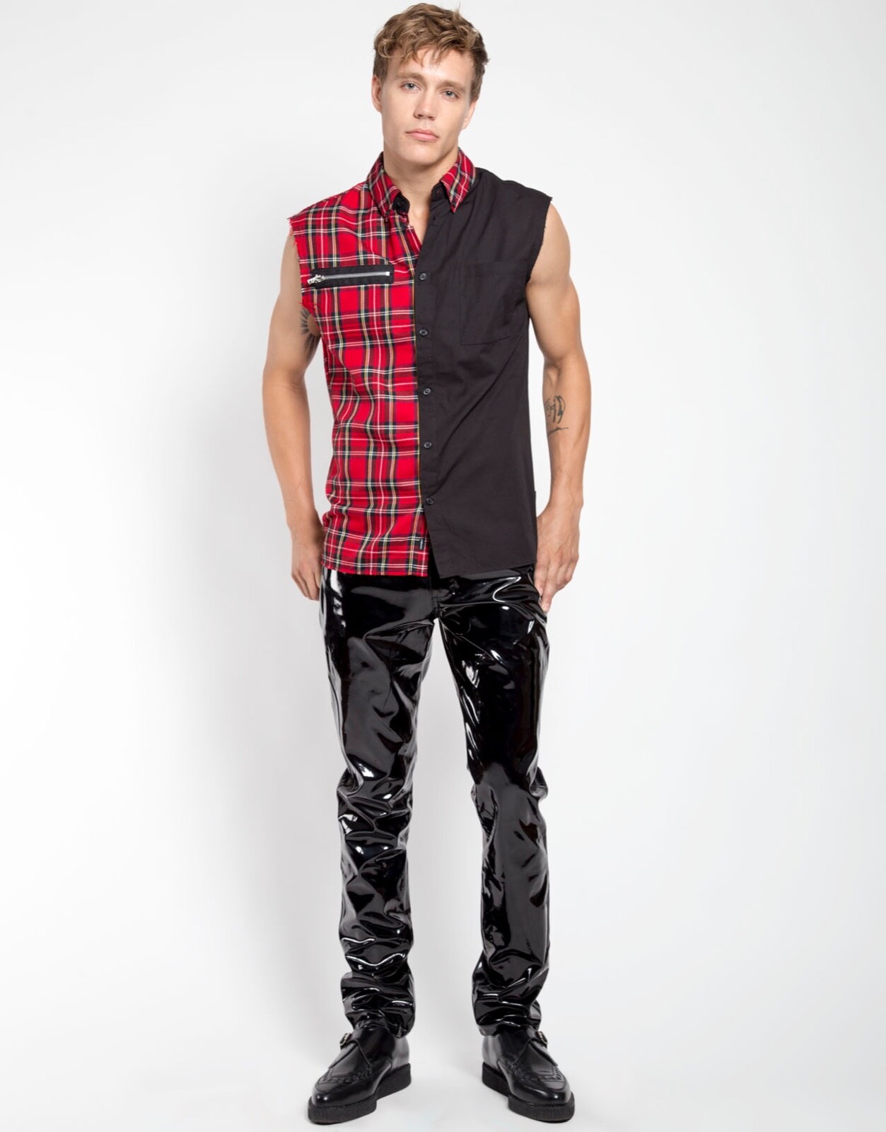 Tripp Vinyl PVC Goth Punk Vampire Gothic Black Slim Shiny Pants