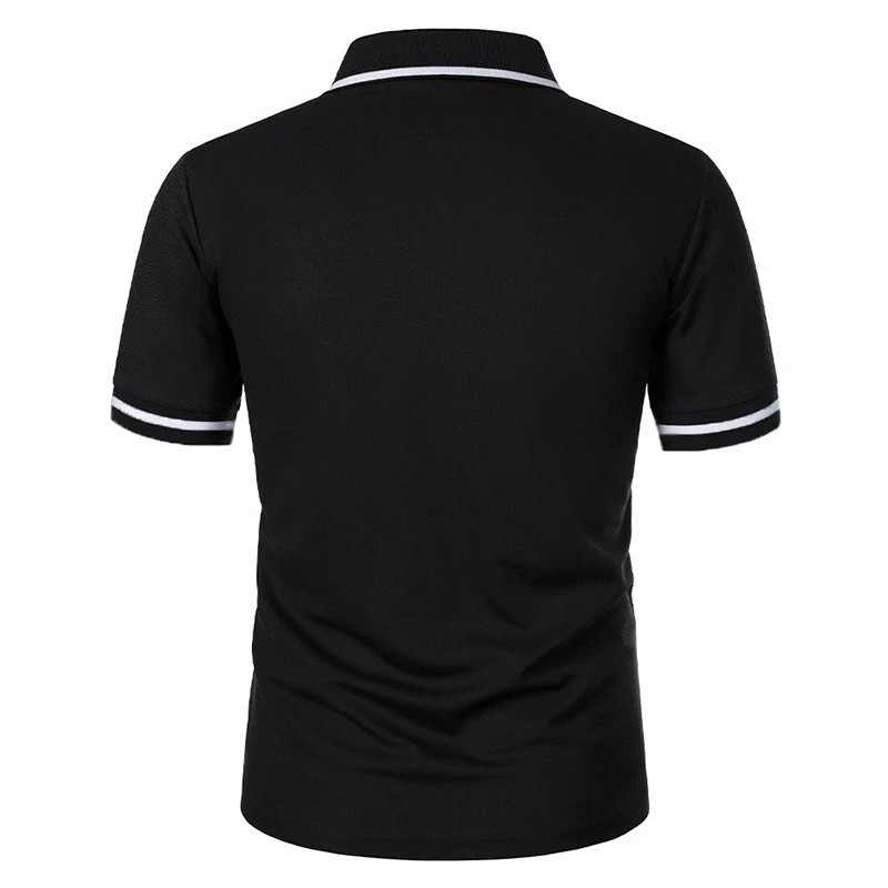 New Men’s Short Sleeve Polo Shirts Solid Color Casual T-shirt Summer Trendy