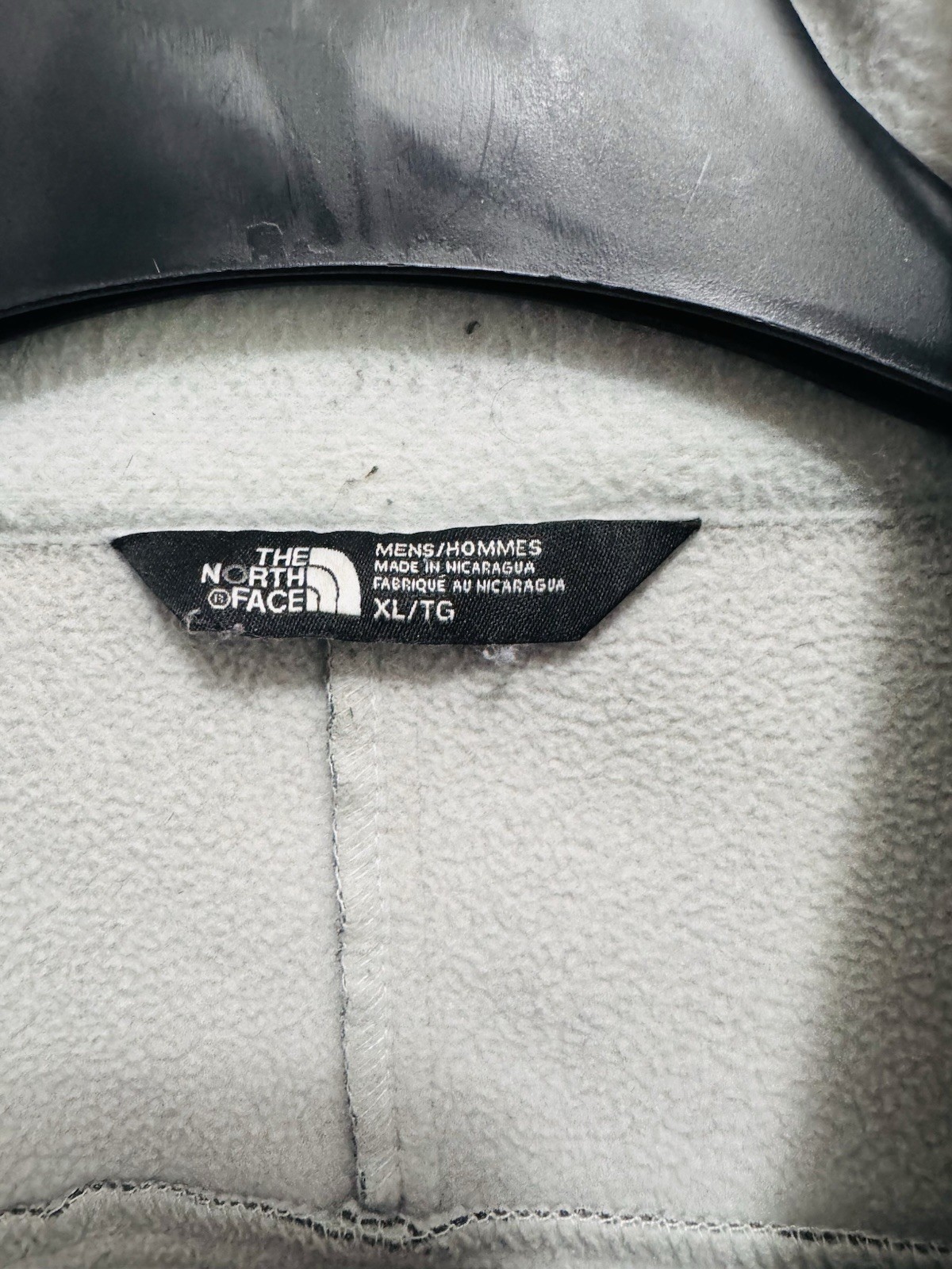 The North Face Men’s Gray Full Zip Jacket Stand-Up Collar Logo XL/TG