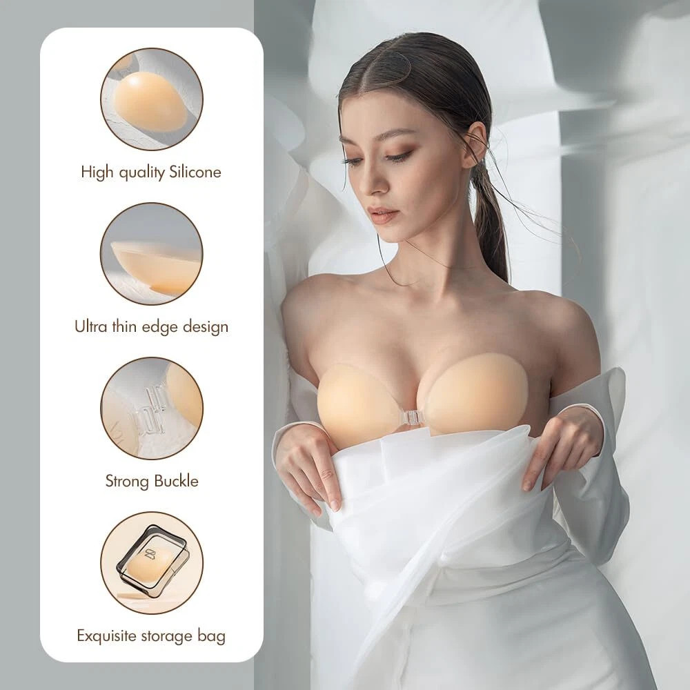 Silicone Breast Enhancer Pads Bra Inserts – Natural Look and Feel (Size A to B)