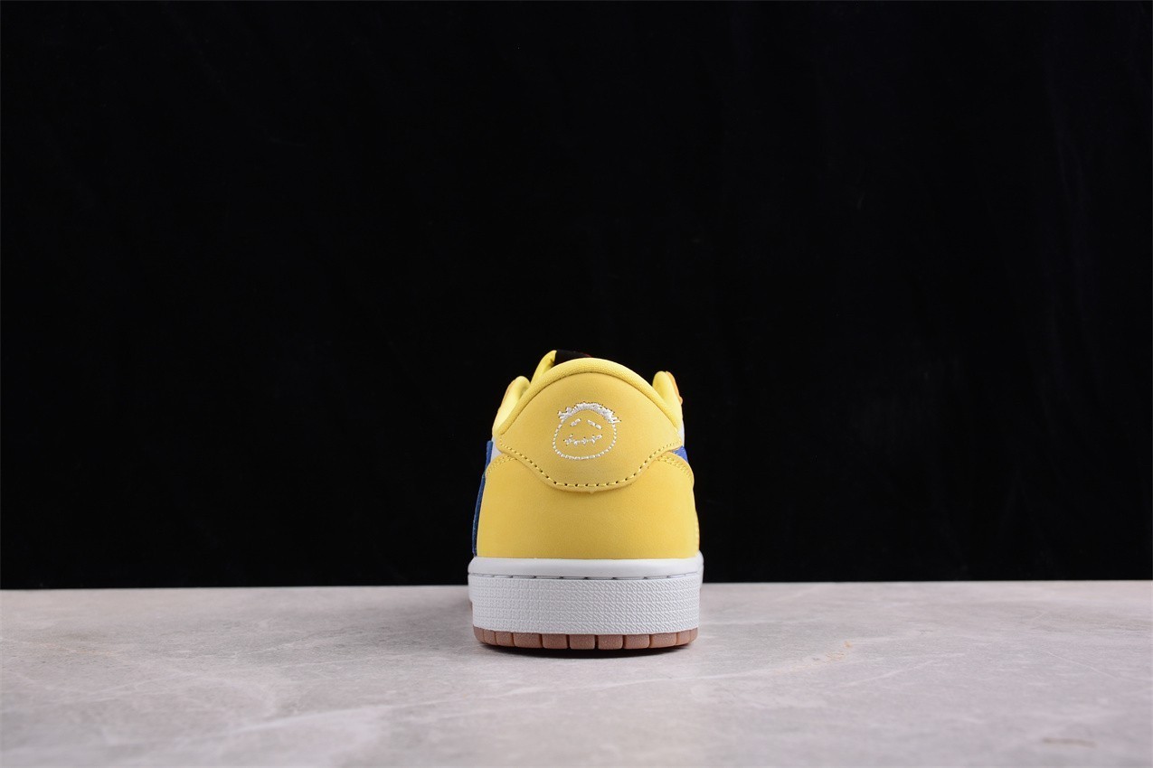 US Size 7-12 Men’s Travis Scott x Jordan 1 Low OG “Canary Yellow” Sneakers