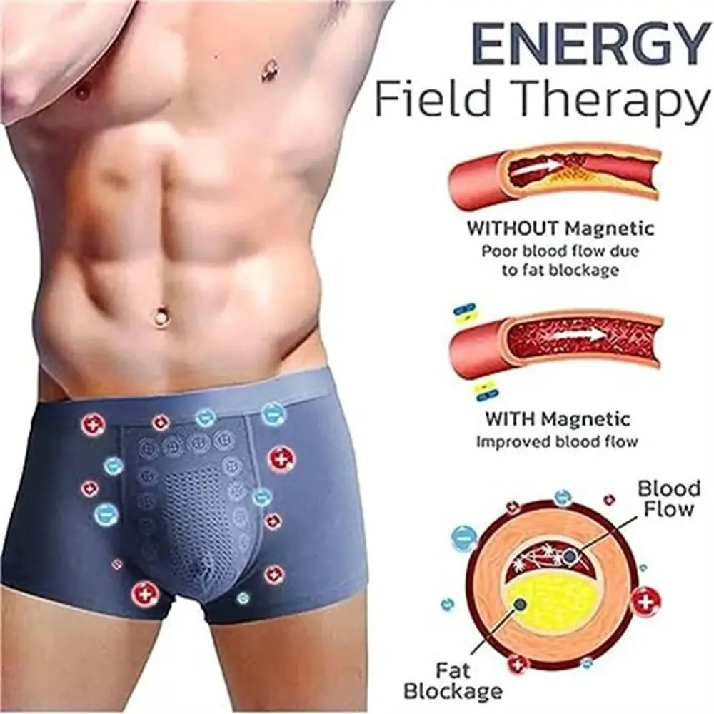 Polyester Men’s underwear Stretchable Fiber Magnetic therapy Men’s boxers
