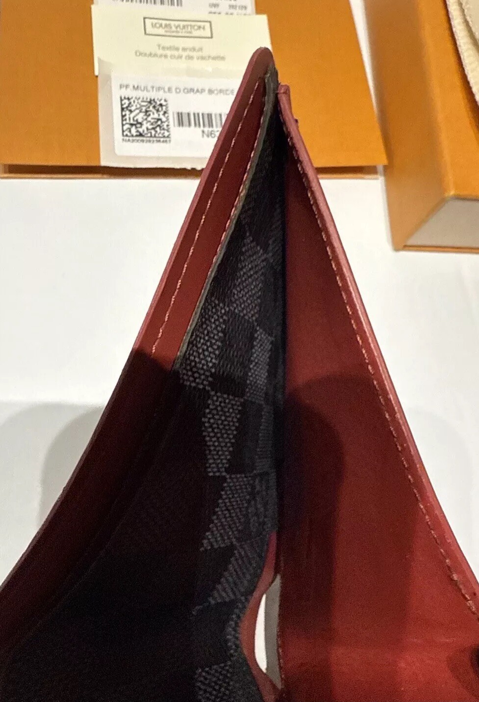 LOUIS VUITTON Men’s Wallet PF.MULTIPLE D.GRAP.BORDEA N63260_13268391 MADE FRANCE
