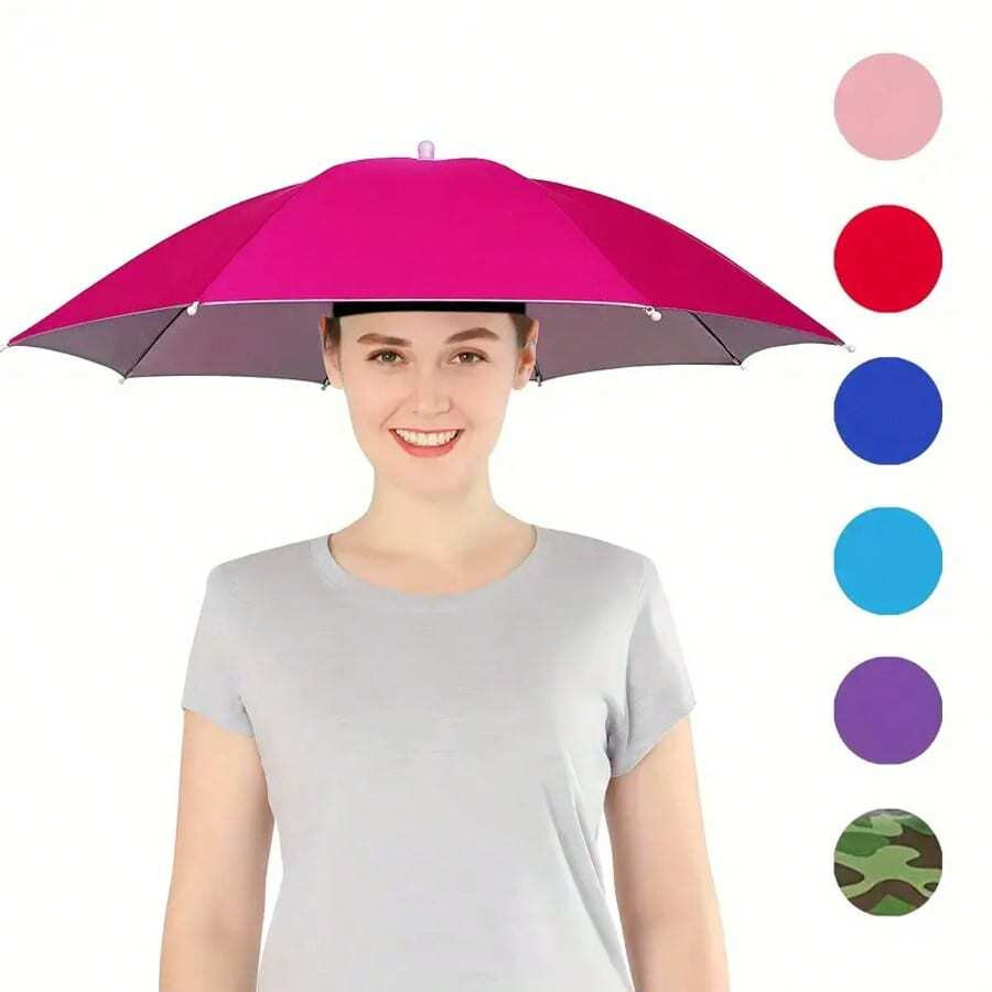 Umbrella Cap Suitable for Camping Fishing Elastic Headband UV Safe Umbrella Cap