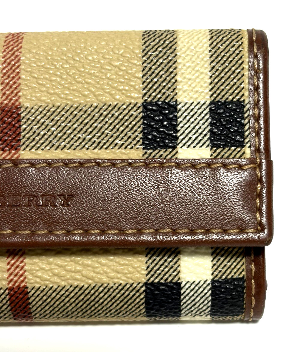 Burberry Brown Key Case Key Ring Nova Check Men’s Women’s Accessory 6 Hooks pvc