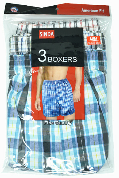 3 Pack Mens Boxer Briefs Trunk Shorts Cotton Check Plaid Underwear Size M-2XL