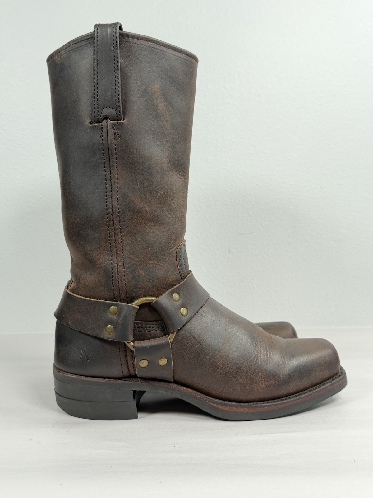 Frye Men’s 12R Harness Boots Size 8 M Brown Oil-tanned Leather 87350 Made In USA