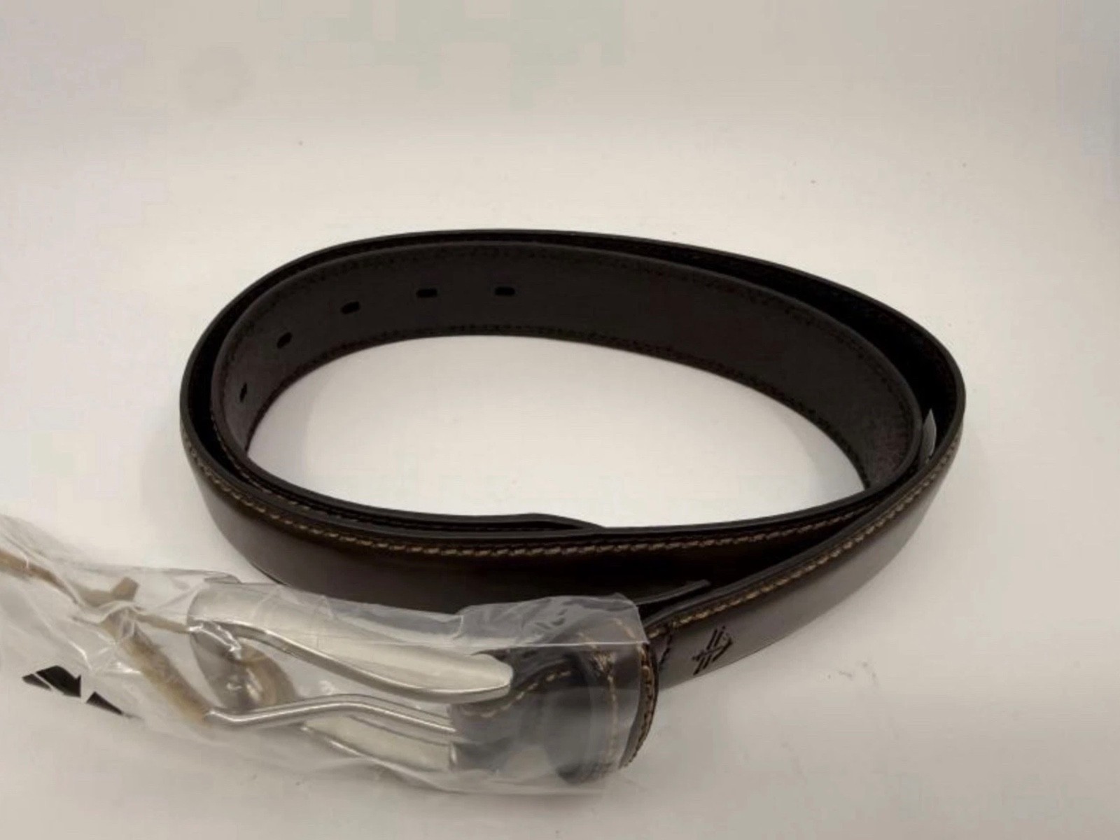 Men’s Genuine Leather Belt Brown Dockers Dress Casual Work Belt Sizes 34-42 NWT